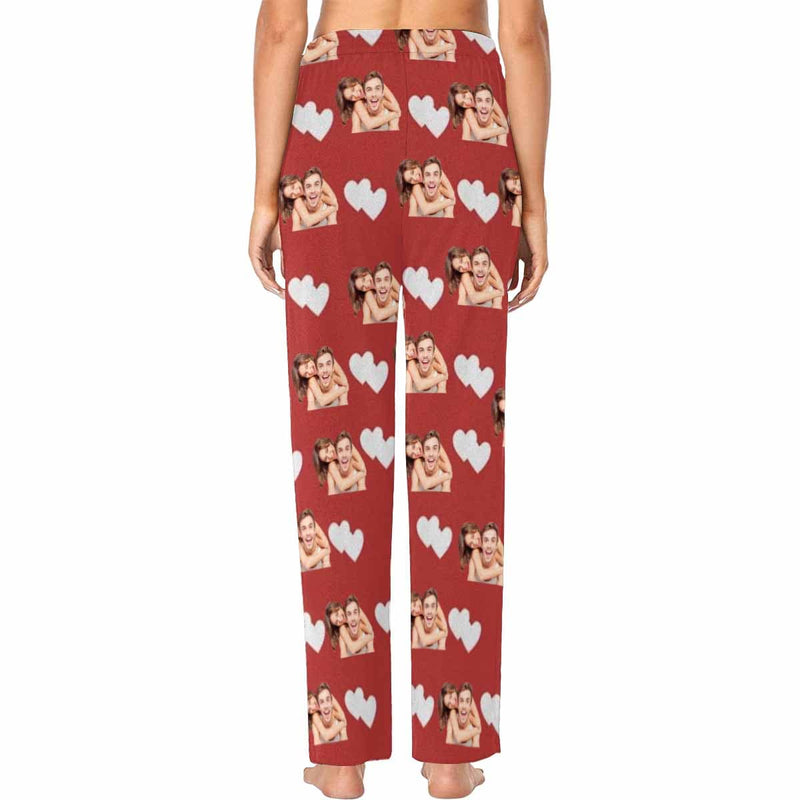 FacePajamas Custom Face Pajama Pants Love Photo Couples Sleepwear for Women & Men