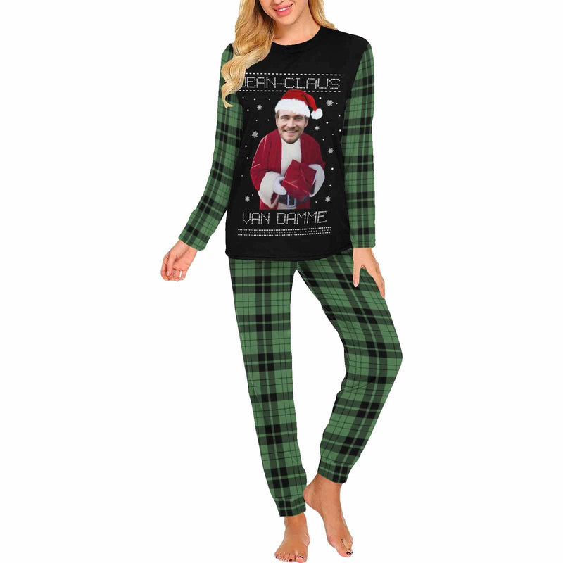 FacePajamas Custom Face Pajama Sets  Couple Face on Persoanlized Christmas Sleepwear for Women