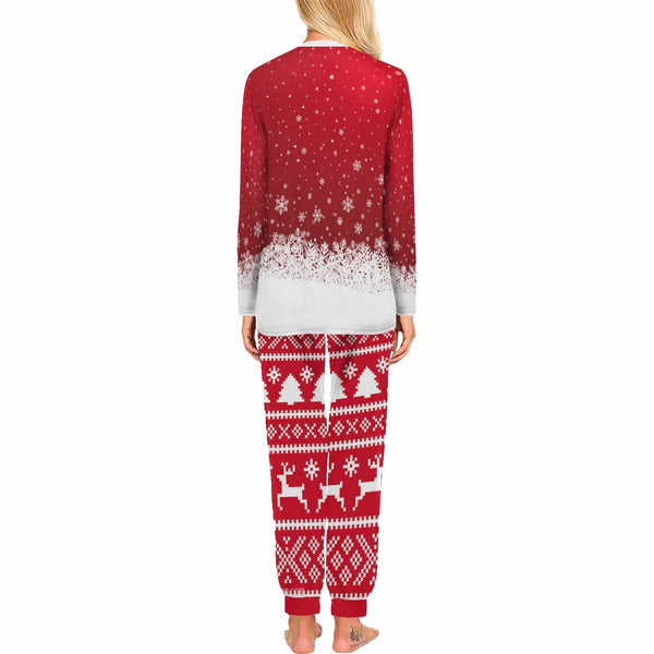 FacePajamas Pajama Sets Custom Face Pajama Sets  Couple Face on Persoanlized Christmas Sleepwear for Women