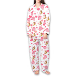 FacePajamas 387520921847 Custom Face Pajama Sets Pink Hearts Women's Nightwear for Mother's Day & Birthday Gift