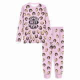 FacePajamas 387560669431 Custom Face Pajamas Sets Blue Pink Best Mama Mother-kid Matching Nightwear Mother's Day & Birthday Gift