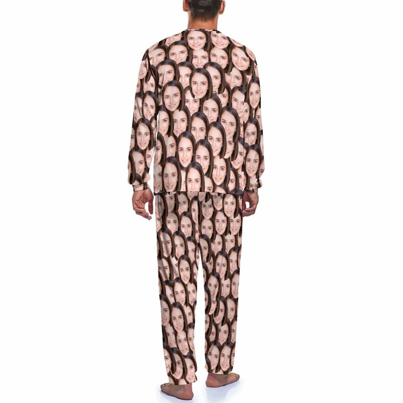 FacePajamas Pajama Custom Face Seamless Family Matching Pajamas Personalized Long Sleeve Pajama Set Sleep or Loungewear