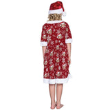 FacePajamas Christmas Dress-2ML-SDS Custom Face Snowflake Red Chrismas Nightdress Personalized Christmas Dress Pajamas For Girls