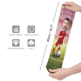 FacePajamas Sublimated Crew Socks-2WH-SDS Custom Face Sublimated Crew Socks World Cup Soccer Football Personalized Pohto Face on Socks All Over Print Gift Unisex