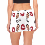 FacePajamas Pajama Shirt&Pants Custom Face Women's Pajama Shorts Personalized XXOO Sleepwear Shorts