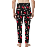 FacePajamas Pajama Shirt&Pants Custom Girlfriend Face Long Pajama Pants I Love You Personalized Men's Slumber Party Sleepwear