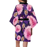 FacePajamas Pajama Custom Husband Face Big Flower Women's Summer Short Pajamas Funny Personalized Photo Pajamas Kimono Robe