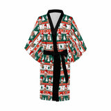 FacePajamas Pajama Custom Husband Face Stripes Christmas Tree Women's Summer Short Pajamas Funny Personalized Photo Pajamas Kimono Robe