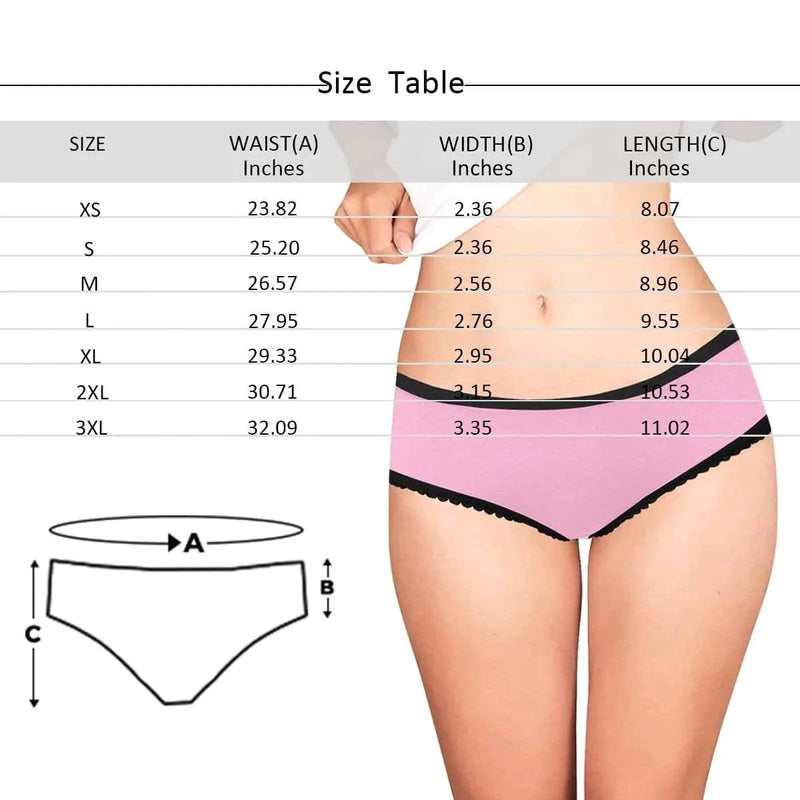 FacePajamas Women Underwear Custom Men's Face Underwear Personalized I'm Just Here For The Sex Women's High-cut Briefs Valentine's Gift for Girlfriend or Wife