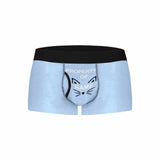 FacePajamas Mix Briefs Custom Name Blue Cat Men's Pocket Boxer Briefs&Women's High-cut Briefs