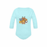 FacePajamas Baby Pajama Custom Name Cartoon Zoo Onesie Infant Bodysuit One Piece Jumpsuit Personalized Long Sleeve Rompers Baby Clothes