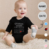 FacePajamas Baby Pajama Custom Name&Date Honey Infant Bodysuit One Piece Jumpsuit Personalized Long Sleeve Rompers Baby Clothes