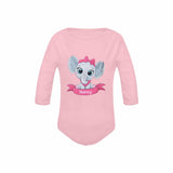 FacePajamas Baby Pajama Custom Name Elephant Onesie Infant Bodysuit One Piece Jumpsuit Personalized Long Sleeve Rompers Baby Clothes