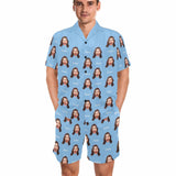 FacePajamas Custom Name Matching Couple Pajamas Personalized Photo Pajama Set for Boybriend&Girlfriend