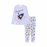 FacePajamas pajama Custom Name Starry Sky Boys Pajamas Kids Sleepwear Girls Pjs Personalized Kids Long Sleeve Pajamas Set