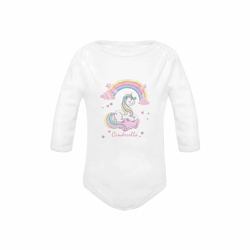 FacePajamas Baby Pajama Custom Name Unicorn Onesie Infant Bodysuit One Piece Jumpsuit Personalized Long Sleeve Rompers Baby Clothes