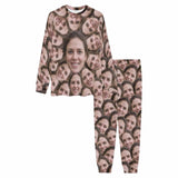 FacePajamas Pajama Custom Pajamas with Faces Personalized Photo Seamless Men's All Over Print Pajama Set
