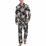 FacePajamas Pajama Custom Pet Face Lovely Cat Blue Black Persoanlized Sleepwear Men's Long Pajama Set