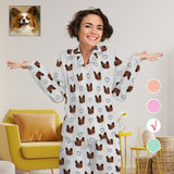 FacePajamas Pajama Custom Pet Face Sleepwear Women's Lightweight Long Pajama Set