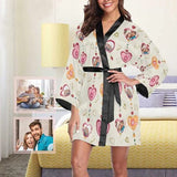 FacePajamas Pajama Robe Custom Photo Pajama Robe Heart Curtain Personalized Pajamas with Pictures for Women