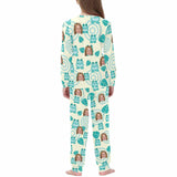 FacePajamas Pajama Custom Photo Pajama Sleepwear Sets Cartoon Frog Personalized Kids Long Sleeve Pajamas Set