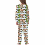 FacePajamas Pajama Custom Photo Paved Sleepwear Personalized Family Slumber Party Matching Long Sleeve Pajamas Set