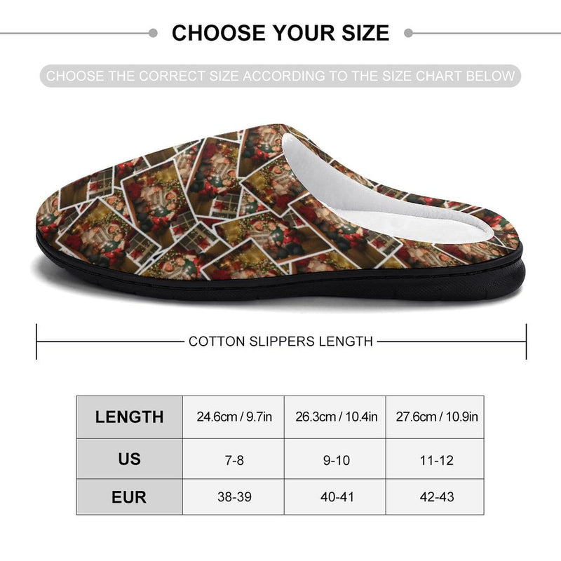 FacePajamas Slippers-2YX-SDS Custom Photo Seamless Family Women's All Over Print Cotton Slippers