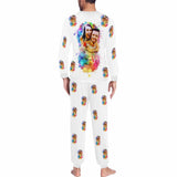 FacePajamas Pajama Custom Photo Watercolour Sleepwear Personalized Slumber Party Couple Matching Pajamas