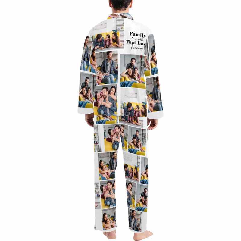 FacePajamas Pajama Sets Custom Photos&Text Couple Matching Pajamas Personalized Photo Loungewear Set Sleepwear For Men Women