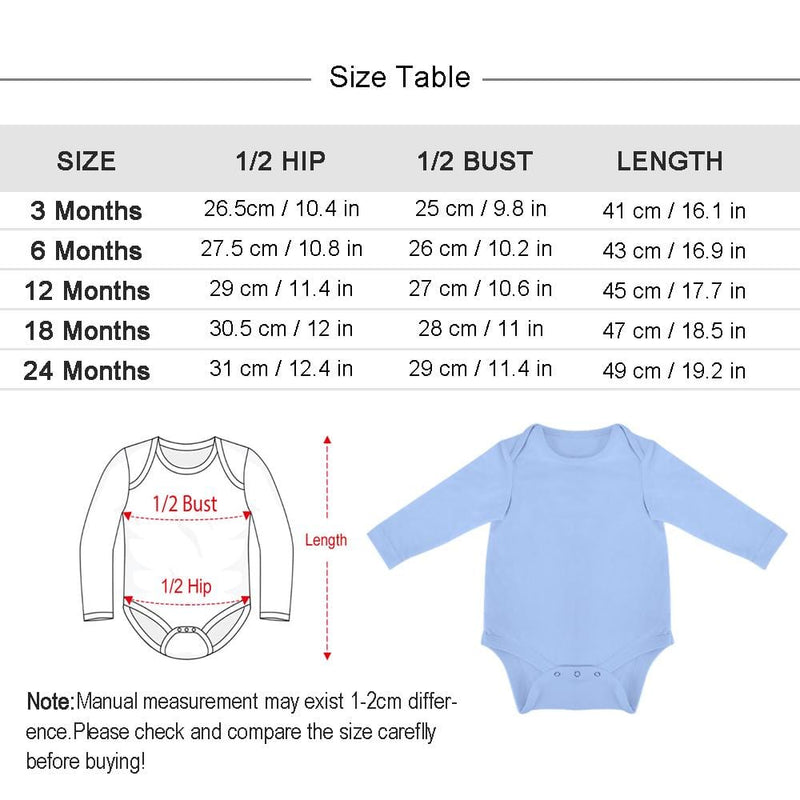 FacePajamas Baby Pajama Custom Text Infant Bodysuit One Piece Jumpsuit Personalized Long Sleeve Rompers Baby Clothes