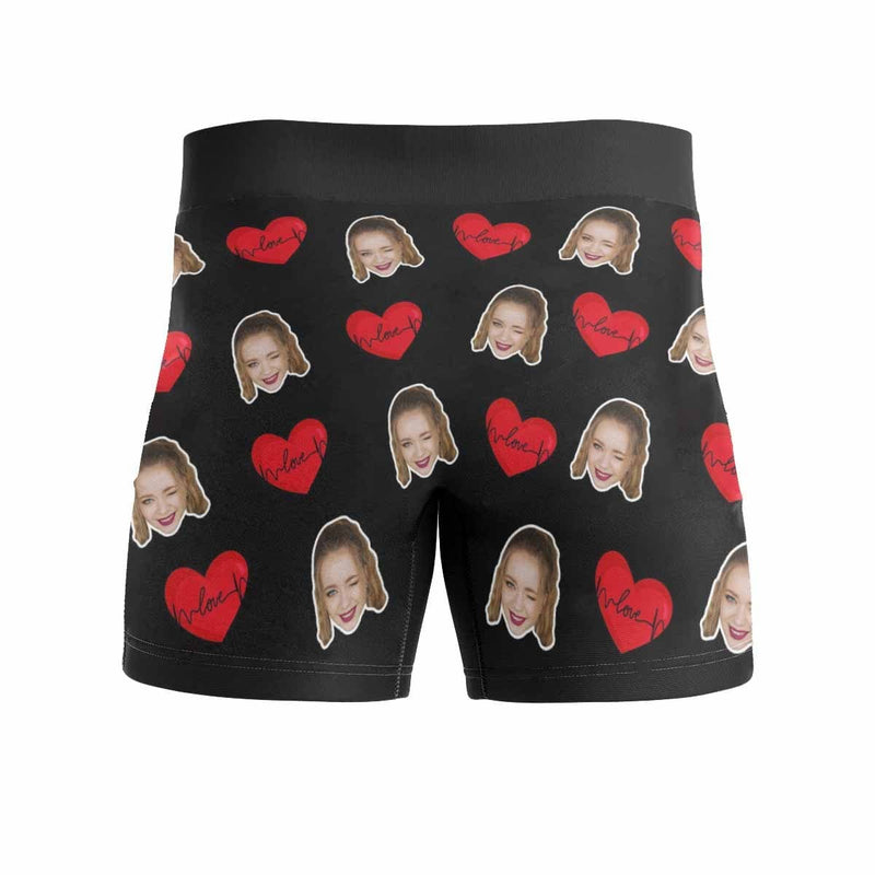 FacePajamas Men Underwear Custom Waistband Boxer Better Love Personalized Face&Name Design Underwear for Men Valentine?¡¥s Day Gift