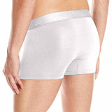 FacePajamas Men Underwear Custom Waistband Boxer Briefs Hug White Personalized Face&Name Underwear for Husband or Boyfriend