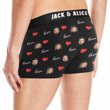 FacePajamas Men Underwear Custom Waistband Boxer Briefs Personalized Arrow of Eros Underwear with Custom Text for Men