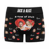 FacePajamas Men Underwear Custom Waistband Boxer Briefs Personalized Arrow of Eros Underwear with Custom Text for Men