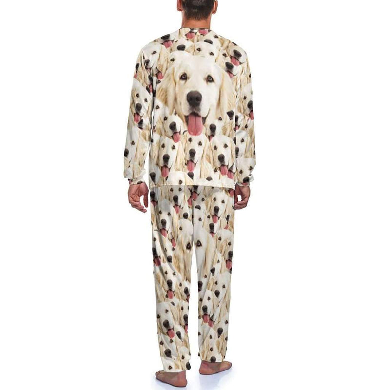 FacePajamas Pajama Dog Face Pajamas Custom Pet's Face Seamless Family Matching Long Sleeve Pajama Set Personalized Photo Loungewear