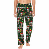 FacePajamas Pajama Shirt&Pants For Men / S Custom Face Christmas Red Hat Tree Trinkets Sleepwear Personalized Women's&Men's Slumber Party Long Pajama Pants