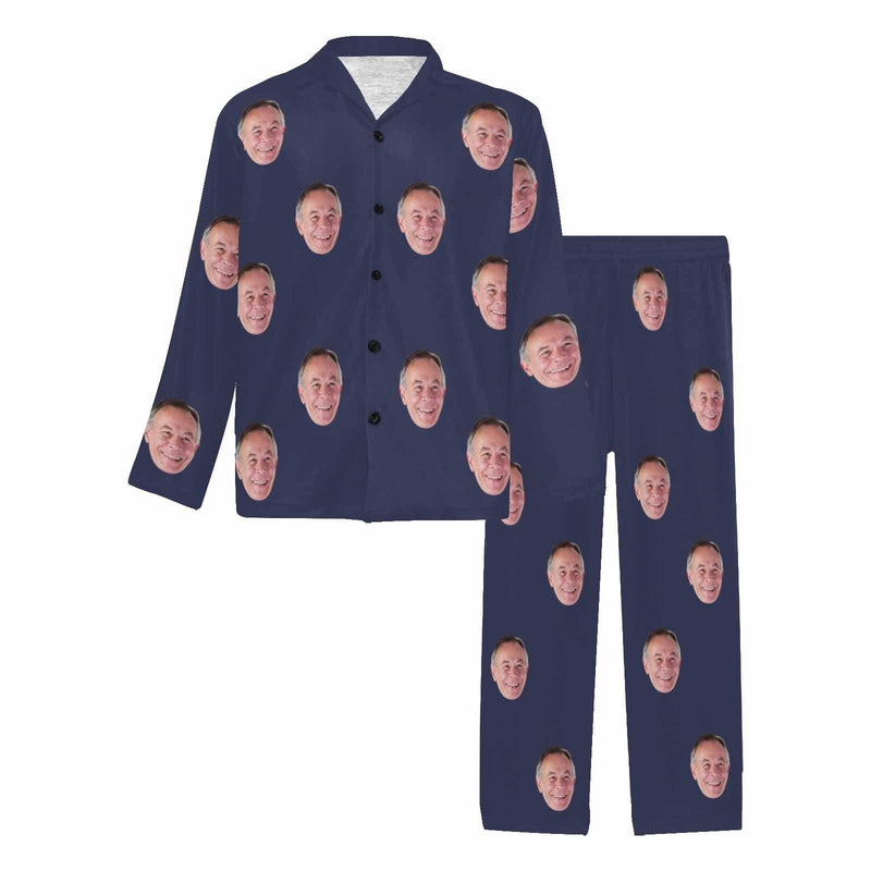 FacePajamas Pajama For Men / S Custom Face Print Long Pajama Set&Grandma Grandpa Pajamas Personalized Photo Long Pajama Set Sleepwear