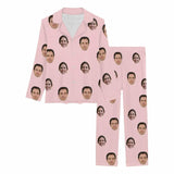 FacePajamas Pajama For Women / Pink / XS Custom Face My Valentine My Lover Couple Matching Pajamas
