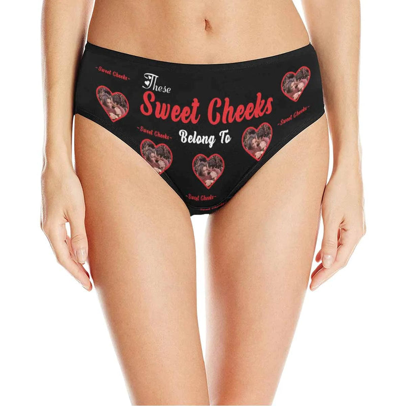FacePajamas Mix Briefs For Women / XS Custom Couple Matching Lingerie Briefs Sweet Cheeks Personalized Face Underwear For Couple Gifts Made for Your Gift
