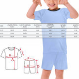 FacePajamas Pajamas Game Over Back To School-Custom Face T-Shirt&Shorts Set Personalized Kid's Short Sleeve Pajama Set 2-7Y Boys