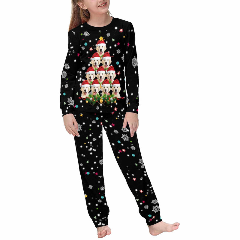 FacePajamas Family Pajamas Kids/6-7Y / XS Custom Face Pajamas Christmas Santa Claus Sleepwear Personalized Family Matching Long Sleeve Pajamas Set