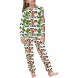 FacePajamas Pajama Kids/6-7Y(XS) Custom Photo Paved Sleepwear Personalized Family Slumber Party Matching Long Sleeve Pajamas Set
