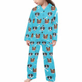 FacePajamas Kids Pajama Little Girl/Blue / 2-3Y Kid's Pajamas Custom Sleepwear with Pet Dog Face Personalized Pajama Set For Boys&Girls 2-15Y