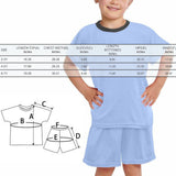 FacePajamas Pajama Little Kids Pajamas Custom Name Cartoon Nightwear Personalized Short Sleeve Pajama Set For Girls 2-7Y