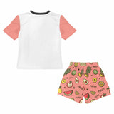 FacePajamas Pajama Little Kids Pajamas Personalized Custom Fruits Pajama Set with Photo For Girls 2-7Y