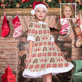 FacePajamas Christmas Dress-2ML-SDS M Custom Face Elk Chrismas Nightdress Personalized Christmas Dress Pajamas For Girls