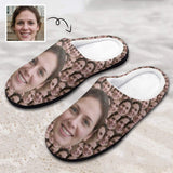 FacePajamas Slippers-2YX-SDS MEN / 7-8(40-41) Custom Face Seamless Photo Women's All Over Print Cotton Slippers
