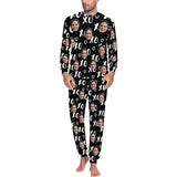 FacePajamas Pajama Men / S Couple Sleepwear Custom Face XO Black Couple Matching Pajamas Personalized Photo Pajama Set for Boyfriend