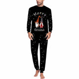 FacePajamas Pajama Men/S Custom Face Christmas Dwarf&Snowman Sleepwear Personalized Family Slumber Party Matching Long Sleeve Pajamas Set