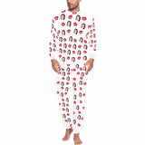 FacePajamas Pajama Men / S Custom Face Red Lips All Over Print Pajama Set&Couple Matching Pajamas Personalized Photo Pajama Set Sleepwear